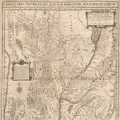 Map from 1732 depicting Paraguay and Chiquitos with missions
