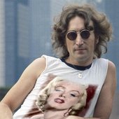 john lennon with monroe shirt