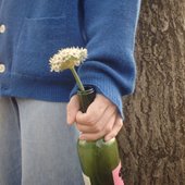 Lost in her flowers