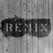 The word \"Remix\". Using colors that best fit RemixLuke's style.
