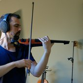 Playing electric violin
