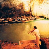 Nida'a Abou Mrad performing in Lower grotto.jpg