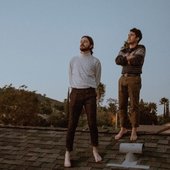 Standing on a rooftop