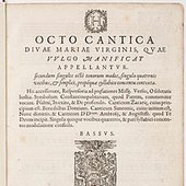 The Octo cantica (Paris: Le Roy and Ballard, 1584). Paris BNF.