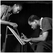 J.J. Johnson and Clifford Brown during a rehearsal for Johnson’s The Eminent J. J. Johnson session of June 22 1953