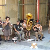Tuba Skinny performing in the streets of San Sebastián in Basque Country (Spain)