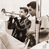 Young Chet Baker and Art Pepper recording session