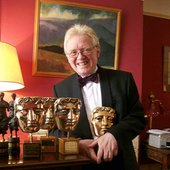 Mr Gunning with his BAFTAs