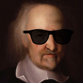 thomas hobbes with cool sunglasses