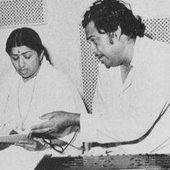 Kishore Kumar with Lata Mangeshkar