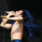 blue hair...