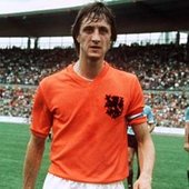 Johan Cruijff, captain of the Dutch football team (1970s)