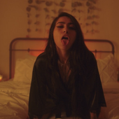 Anissa with her tongue out