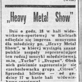 Zapowiedź prasowa koncertu w Kielcach.