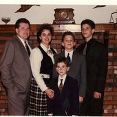 Preacher dad Ivan, mom BettyAnn, Jared, Caleb and Nathan in 1994