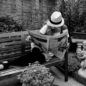 Reading in the garden