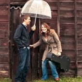 Tammy Rochelle and Joseph Bamber of 'Chasing Summer' sharing a funny moment