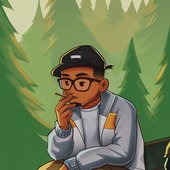 caio ocean fumando um