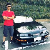 Takeshi with a fourth-gen Honda Prelude c. 1994