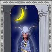 Die Hohepriesterin - The Priestess, One card of the Tarot-Deck. made by Weltenzauber.