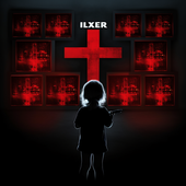 Red cross and child