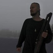Andreas Axelsson with his Norse tagelharpa, also known as bowed harp.