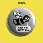 Grey and Black Bee