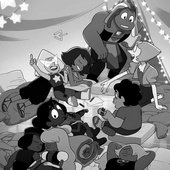 steven universe b&w