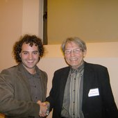 M. Cerioni with Jean-Claude Risset