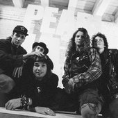 Pearl Jam in early 1991, from the "Ten" photo sessions