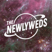 The Newlyweds Logo, white text on space background