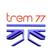 Trem 77 - minimal orange purple abstract logo.png