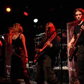 The band on stage