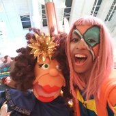 BloomSTRAD with La Comay puppet, Halloween 2018