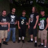 (L-R) Jason \"The Corporal\" Trecazzi, Paul \"Brutalohioan\" Ribich, Mike/Disfigured, Brian \"The Basstard\" Baxter, “Brutal” Ben Deskins