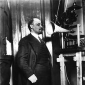 Lenin recording speeches at the Kremlin, 1919