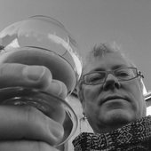 David Motion enjoying some wine