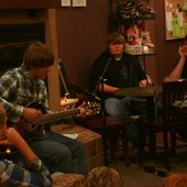 Steve Playing at Tazza Di Caffe in CB, Iowa