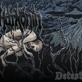 Detest cover - Harkonin's 2010 release on Battlegod Productions