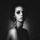 black and white