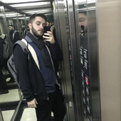 Marc in an elevator