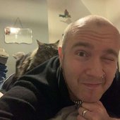 Chris Catalyst with his cat