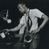 John Gilmore with Bobby Hutcherson during Andrew Hill’s Andrew!!! session, Englewood Cliffs NJ, June 25 1964 (photo by Francis Wolff)