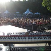 Kim's view from stage. Thanks to Nord for supplying the keyboard
