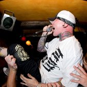 crowdsurfing in Goes, The Netherlands. Awesome show, awesome crowd!
