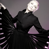 Annie Lennox Fair Shoot Black Fanned Jacket