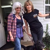 Emmylou Harris and Chrissie Hynde of The Pretenders