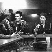(L to R): Sascha (KMFDM), Marc Chung (Einstuerzende Neubaten), and Pete Missing - Hamburg c. 1984