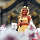 Katherine Jenkins performing at the Mall in London 24/08/08