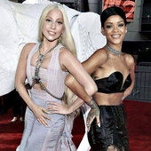 Lady Gaga and Rihanna on AMAs 2013